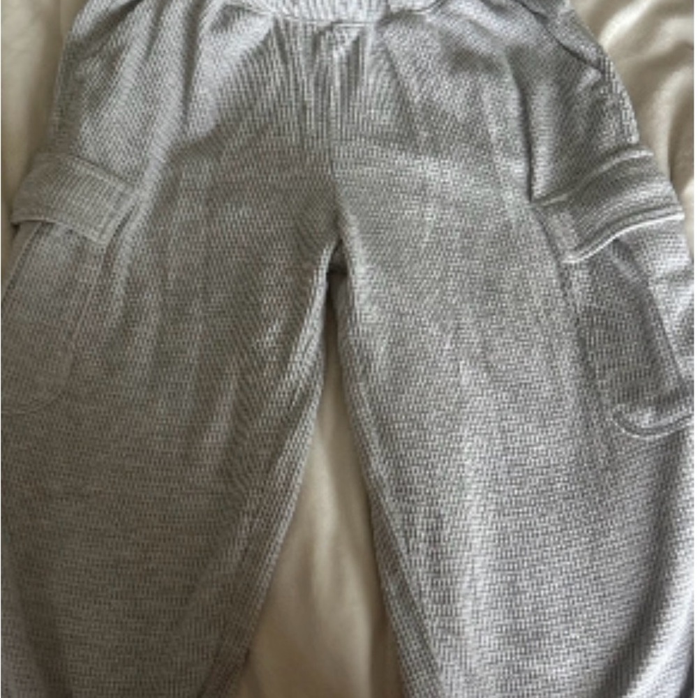 Aerie Textured waffle cargo sweats Gray